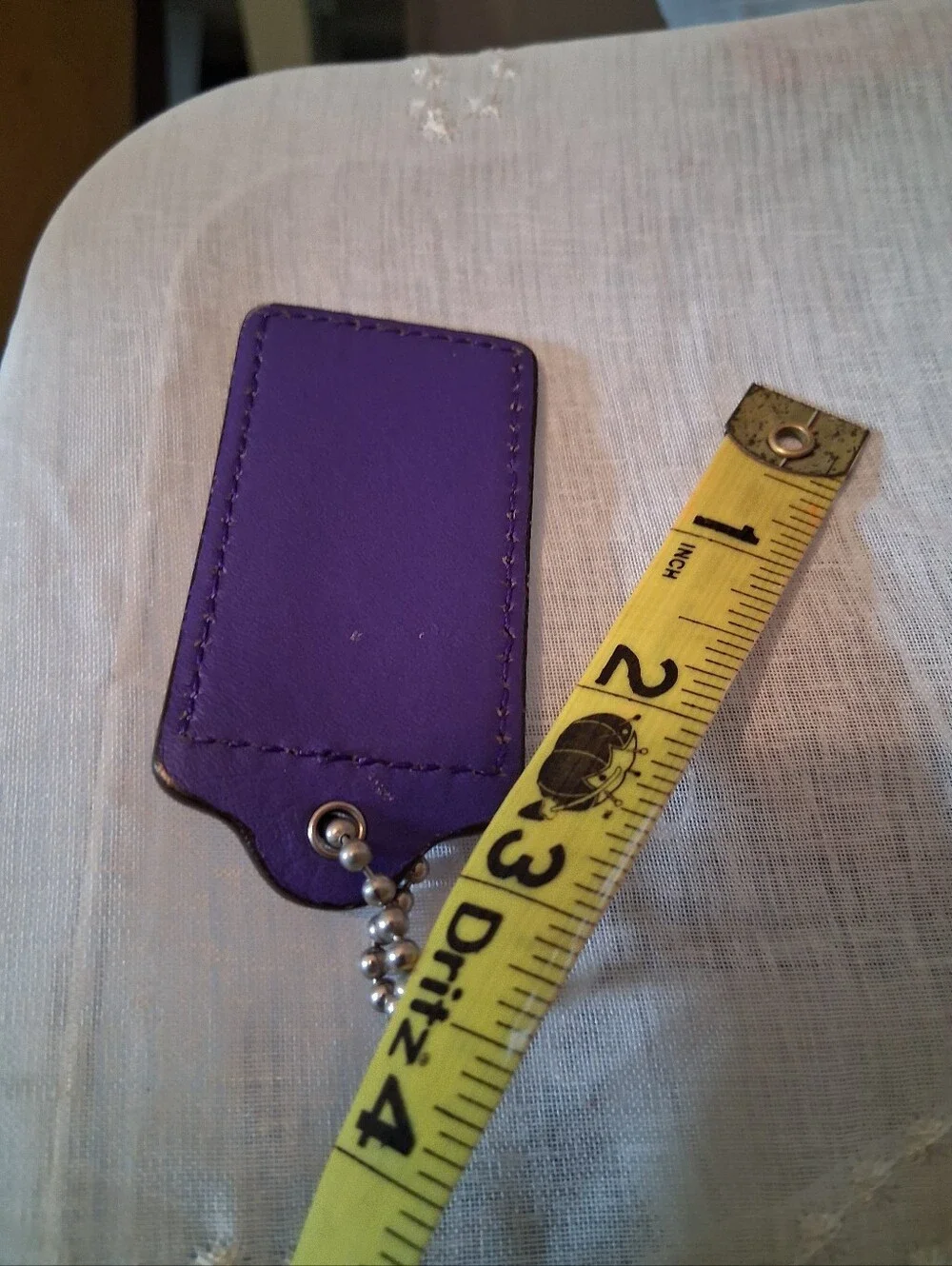 Coach leather key